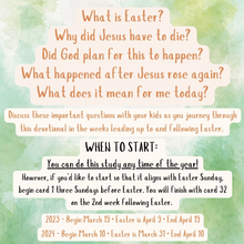 Load image into Gallery viewer, He is Risen! Easter Devotional Scripture Cards for Kids and Families
