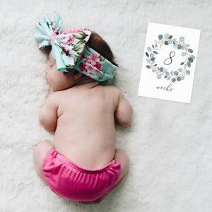  Milestone Cards for Baby's First Year for photo props with Scripture.