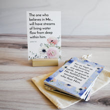 Load image into Gallery viewer, Faith and hope Scripture card with stand in easy to read large print.