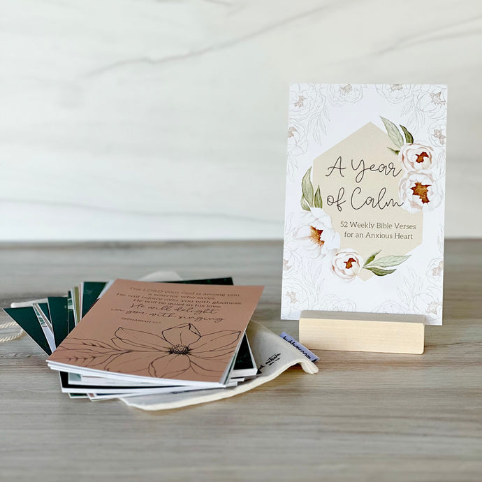 A Year of Calm Christian Scripture Memory Verse Cards