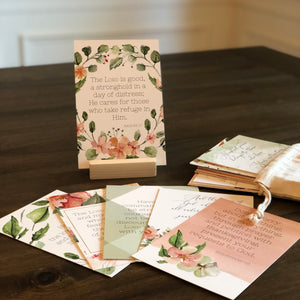 Peace and Comfort Scripture Cards with Bible Verses and Art Work