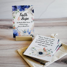 Load image into Gallery viewer, Large print Bible verse cards featuring verses about faith and hope.
