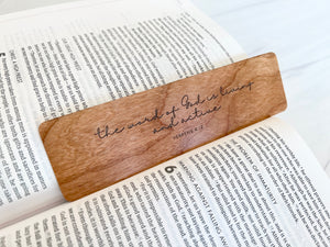 Bible Bookmark with verse: The word of God is living and active. Hebrews 4:12
