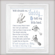 Load image into Gallery viewer, Walk With Me Daddy Poem professional art print for home display